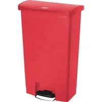 Rubbermaid Tretabfalleimer Slim Jim 1883568 Kunststoff 68l rot 0086876224122 Newell Rubbermaid