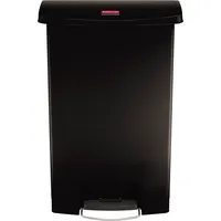 Rubbermaid Tretabfalleimer Slim Jim® Step-On, PE, 90l, 570x352,8x825,5mm, schwarz 0086876224597 Rubbermaid