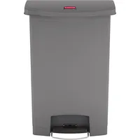 Rubbermaid Tretabfalleimer Slim Jim® Step-On, PE, 90l, 570x352,8x825,5mm, grau 0086876224504 Rubbermaid