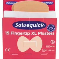 Salvequick Nachfüllset Fingerspitzenpflaster 6454 hautfarben 8,7 x 5,8cm 7310610164546 Salvequick 15 Stück