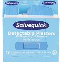 Salvequick Pflaster Detectable sortierte Größen, blau 7310610019310 Salvequick 30 Stück