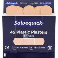 Salvequick Nachfüllset Pflaster 6036 hautfarben 2 Größen 7310610160364 Salvequick 45 Stück