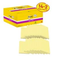 Post-it Haftnotizen 65516SYP, Super Sticky Notes Promotion, 76x127mm, gelb, rechteckig 0051141381039 Post-it 16 Stück
