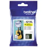 Brother Druckerpatrone LC421XLY (kompatibel zu Brother LC-421XLY), gelb, ca. 500 Seiten 4977766810432 Brother
