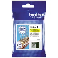 Brother Druckerpatrone LC421Y (kompatibel zu Brother LC-421Y), gelb, ca. 200 Seiten 4977766810395 Brother