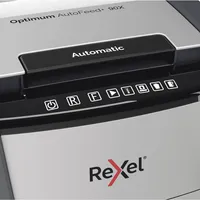 AKTION: Rexel Optimum AutoFeed+ 90X Aktenvernichter mit Partikelschnitt P-4, 4 x 28 mm, bis 90 Blatt, schwarz mit 25 Euro CashBack