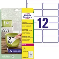 AVERY Zweckform Wetterfeste Folienetiketten, weiß, 99,1 x 42,3 mm, wiederablösbar 4004182067512 AVERY Zweckform 240 Stück