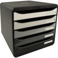 Exacompta Schubladenbox BIG-BOX PLUS 3097294D 5Schübe swshades gr 9002493424753 Exacompta