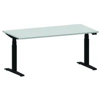 Schreibtisch eModel 20 810057994 höhenverstellbar 180x100cm (BxT) rechteckig platinum   jet schwarz 5901747585827 Nowy Styl