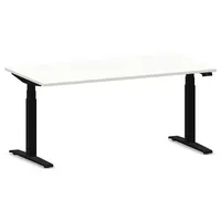 Schreibtisch eModel 20 810057901 elektrisch höhenverstellbar 64-130cm (H) 180x100cm (BxT) rechteckig weiß   jet schwarz 59