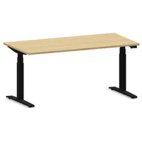 Schreibtisch eModel 20 810057979 elektrisch höhenverstellbar 64-130cm (H) 180x100cm (BxT) rechteckig buche   jet schwarz 5