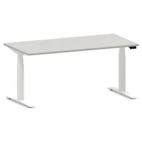 Schreibtisch eModel 20 810057894 elektrisch höhenverstellbar 64-130cm (H) 180x100cm (BxT) rechteckig platinum   weiß 59017