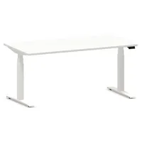 Schreibtisch eModel 20 810057801 elektrisch höhenverstellbar 64-130cm (H) 180x100cm (BxT) rechteckig weiß   weiß 590174758
