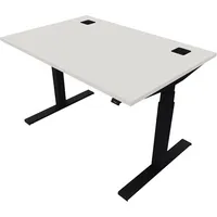 Schreibtisch eModel 20 810075201 elektrisch höhenverstellbar 65-130cm (H) 120x80cm (BxT) rechteckig weiß   jet schwarz 590
