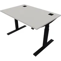 Schreibtisch eModel 20 810075294 höhenverstellbar 120x80cm (BxT) rechteckig platinum   jet schwarz 5901747154276 Nowy Styl