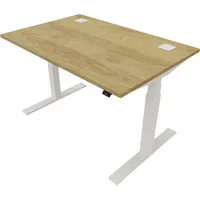 Schreibtisch eModel 20 810075170 elektrisch höhenverstellbar 65-130cm (H) 120x80cm (BxT) rechteckig hickory   weiß 5901747