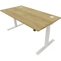 Schreibtisch eModel 20 810075570 elektrisch höhenverstellbar 65-130cm (H) 160x80cm (BxT) rechteckig hickory   weiß 5901747