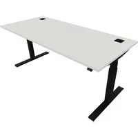 Schreibtisch eModel 20 810075801 elektrisch höhenverstellbar 65-130cm (H) 180x80cm (BxT) rechteckig weiß   jet schwarz 590
