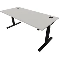 Schreibtisch eModel 20 810075894 höhenverstellbar 180x80cm (BxT) rechteckig platinum   jet schwarz 5901747154504 Nowy Styl