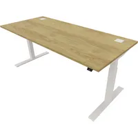 Schreibtisch eModel 20 810075770 elektrisch höhenverstellbar 65-130cm (H) 180x80cm (BxT) rechteckig hickory   weiß 5901747