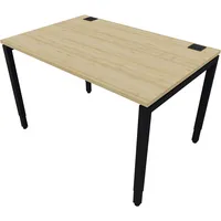 Schreibtisch 810074379 Rohr in Rohr-System 65-130cm (H) 120x80cm (BxT) rechteckig buche   schwarz 5900978678391 Nowy Styl