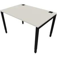 Schreibtisch 810074301 Rohr in Rohr-System 65-130cm (H) 120x80cm (BxT) rechteckig weiß   schwarz 5900978595216 Nowy Styl
