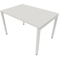 Schreibtisch 810074201 Rohr in Rohr-System 65-130cm (H) 120x80cm (BxT) rechteckig weiß   weiß 5900978414616 Nowy Styl