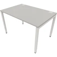 Schreibtisch 810074294 Rohr in Rohr-System 65-130cm (H) 120x80cm (BxT) rechteckig platinum   weiß 5900978849203 Nowy Styl