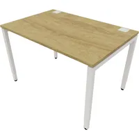 Schreibtisch 810074270 Rohr in Rohr-System 64-86cm (H) 120x80cm (BxT) rechteckig hickory   weiß 5900978645386 Nowy Styl