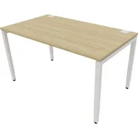 Schreibtisch 810074479 Rohr in Rohr-System 65-130cm (H) 140x80cm (BxT) rechteckig buche   weiß 5900978595025 Nowy Styl