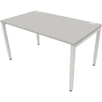 Schreibtisch 810074494 Rohr in Rohr-System 65-130cm (H) 140x80cm (BxT) rechteckig platinum   weiß 5900978595018 Nowy Styl