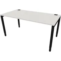 Schreibtisch 810074701 Rohr in Rohr-System 65-130cm (H) 160x80cm (BxT) rechteckig weiß   schwarz 5900978645690 Nowy Styl