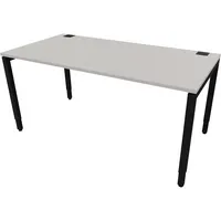 Schreibtisch 810074794 Rohr in Rohr-System 65-130cm (H) 160x80cm (BxT) rechteckig platinum   schwarz 5900978747905 Nowy Sty