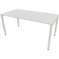 Schreibtisch 810074601 Rohr in Rohr-System 65-130cm (H) 160x80cm (BxT) rechteckig weiß   weiß 5900978430173 Nowy Styl