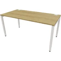 Schreibtisch 810074670 Rohr in Rohr-System 65-130cm (H) 160x80cm (BxT) rechteckig hickory   weiß 5900978595278 Nowy Styl