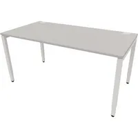 Schreibtisch 810074694 Rohr in Rohr-System 65-130cm (H) 160x80cm (BxT) rechteckig platinum   weiß 5900978595230 Nowy Styl