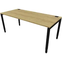 Schreibtisch 810074970 Rohr in Rohr-System 65-130cm (H) 180x80cm (BxT) rechteckig hickory   schwarz 5900978594905 Nowy Styl