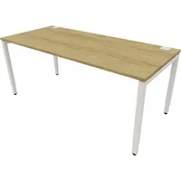 Schreibtisch 810074870 Rohr in Rohr-System 65-130cm (H) 180x80cm (BxT) rechteckig hickory   weiß 5900978606349 Nowy Styl