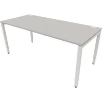 Schreibtisch 810074894 Rohr in Rohr-System 65-130cm (H) 180x80cm (BxT) rechteckig platinum   weiß 5900978823494 Nowy Styl