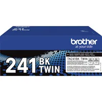 Brother Original TN241BKTWIN Bundle mit 2 Tonern, schwarz, für bis zu ca. 5000 Seiten, für HL3140CW/ HL3150CDW/ HL3170CDW/ DCP9020CDW/ MFC9140CDN/ MFC9330CDW/ MFC934 0CDW