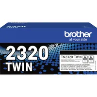 Brother Original Twin Pack TN-2320TWIN Tonerkartuschen Schwarz für je 2.600 Seiten
