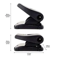 Rapesco Bürolocher Germ-Savvy 827-P PF827PB2, schwarz, bis 3mm 30 Blatt, mit Anschlagschiene 5018505028080 Rapesco