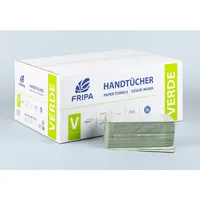 Fripa Falthandtücher Verde 4021101, 25x23cm, 1-lagig, Zickzack (V-Falz), grün, Recyclingpapier 4000883643581 Fripa 20 Paket