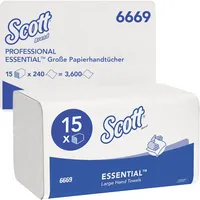 Scott Papierhandtuch XTRA 6669 Interfold 1-lagig weiß 15x240 Stück