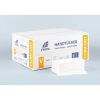 Fripa Falthandtücher Comfort 4042102, 25x23cm, 2-lagig, V-Falz, hochweiß, Tissue 4000883101197 Fripa 20 Paket
