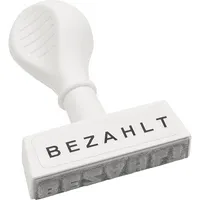 WEDO Textstempel 1939 mit Text BEZAHLT Kunststoff weiß 4003801006055 WEDO