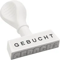 WEDO Textstempel 19312 mit Text GEBUCHT Kunststoff weiß 4003801005812 WEDO