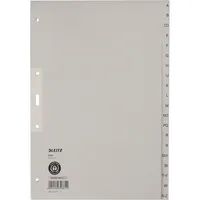 Leitz Kartonregister 4300-00-85, A bis Z, A4, 100 g/m², graue Taben, 20-teilig 4002432328611 Leitz