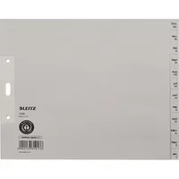 Leitz Kartonregister 1230-00-85, Dez bis Jan, A4+ halbe Höhe, 100 g/m², graue Taben, 12-teilig 4002432319176 Leitz