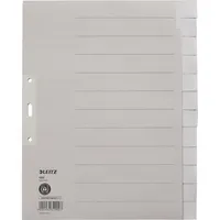 Leitz Kartonregister 1222-00-85, 12-teilig blanko, A4+, 100 g/m², graue Taben, 12-teilig 4002432329007 Leitz